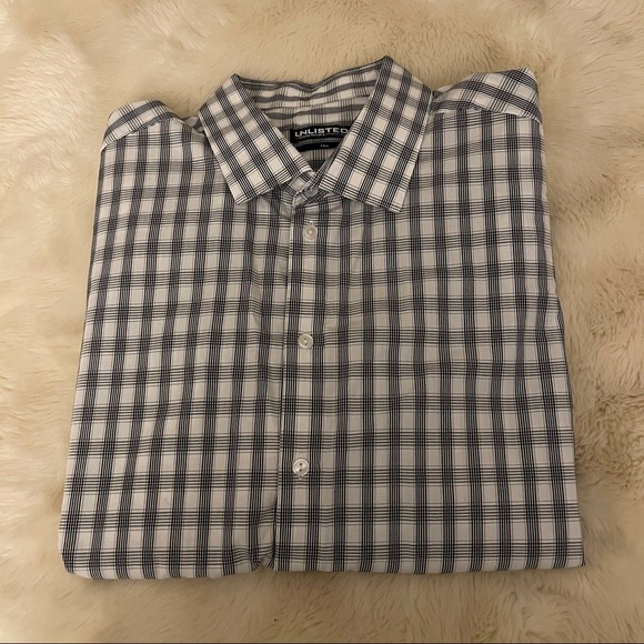 Unlisted Other - 5/$25 Black and white glen plaid dress shirt
